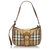 Burberry Brown House Check Shoulder Bag Multiple colors Leather Cloth Cloth  ref.157351