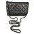 Wallet On Chain Chanel Woc Tissu Argenté  ref.157544