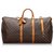 Louis Vuitton Brown Monogram Keepall Bandouliere 60 Leather Cloth  ref.157621
