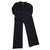 Completo giacca / pantaloni Chanel in lana e seta Nero  ref.157643