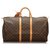 Louis Vuitton Brown Monogram Keepall 55 Leather Cloth  ref.157657
