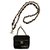 Chanel vintage 1990s Micro Mini cinturón acolchado de piel de cordero Negro  ref.157674