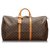 Louis Vuitton Brown Monogram Keepall 60 Leather Cloth  ref.157934