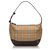 Burberry Brown Haymarket Check Canvas Shoulder Bag Multiple colors Beige Leather Cloth Cloth  ref.158147
