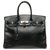 Hermès HERMES BIRKIN 35 Pedido especial en caja negra y marrón de dos tonos., hardware hardware plata paladio! Castaño Negro Cuero  ref.158311