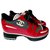 CHANEL - Sneakers compensées cuir vernis rouge et noir T41 Multicolore  ref.158399