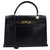 Kelly Hermès Handbags Navy blue Leather  ref.158422