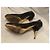 Miu Miu Peeptoes in vernice nera e oro Nero D'oro - vista 5
