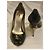 Miu Miu Peeptoes in vernice nera e oro Nero D'oro - vista 6