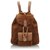 Gucci Brown Bamboo Suede Drawstring Backpack Leather  ref.158799