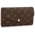 Louis Vuitton Sarah wallet new LV Brown Leather  ref.158891