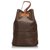 Céline Celine Brown Macadam Backpack Leather Plastic  ref.159007