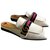 GUCCI MULES PRINCETOWN NEW SLIPPERS Cuir Blanc  ref.159074
