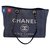 Trendy CC Chanel devill azul medianoche Algodón  ref.159244