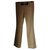Barbara Bui Stylish pants , elegant ,refines the silhouette Beige Leather Cotton Elastane  ref.159286