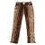 Céline Pantalons, leggings Coton Elasthane Imprimé léopard  ref.159406