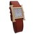 Hermès WATCH TIME H HERMES PM Orange Leather Gold-plated  ref.159552