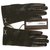 Gucci Damenhandschuhe aus schwarzem Leder mit silberfarbenem Horsebit und Logo 7.5  ref.159580