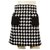 Chanel mezcla de lana negra y blanca 07Una colección de falda hasta la rodilla 36 Negro Blanco Mohair  ref.159630