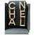 Chanel Brincos com logotipo de cristal CHA NEL Dourado Metal  ref.159658
