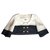 Chanel Jackets Black White Cotton Wool Polyamide  ref.159853