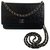 Chanel Woc Camellia Negro Cuero  ref.159962