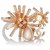 Anello in metallo con strass CC Chanel rosa Bianco  ref.160012