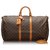 Louis Vuitton Brown-Monogramm Keepall Bandouliere 55 Braun Leder Leinwand  ref.160024