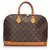 Louis Vuitton Brown Monogram Alma PM Leather Cloth  ref.160051