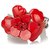 Chanel Red Camellia Ring Silvery Cotton Metal Cloth  ref.160064
