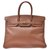 Birkin Hermès Vintage Handbag Marrom Couro  ref.160098