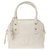 Chanel Bowling bag in ivory calf leather partially quilted Eggshell  ref.160104