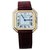 Cartier watch, "Belt", two tones of gold on leather. White gold Yellow gold  ref.160141