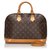 Louis Vuitton Brown Monogram Alma PM with Strap Leather Cloth  ref.160216