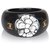Chanel Black CC Camellia Ring White Plastic  ref.160446