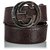 Gucci Brown Guccissima GG Belt Silvery Dark brown Leather Metal  ref.160467