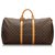 Louis Vuitton Brown Monogram Keepall 60 Leather Cloth  ref.160478