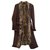 Superbe manteaux Gucci  en mouton Fourrure Chocolat  ref.160490