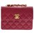Classique Chanel Vintage Sac à bandoulière Rouge  ref.160655