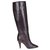 CÉLINE Under the knee leather boots Brown  ref.160663