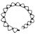Yves Saint Laurent cuore Nero Metallo  ref.160666