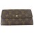 Louis Vuitton wallet Brown Cloth  ref.160748