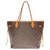 Louis Vuitton Neverfull MM handbag in monogram coated canvas Brown Leather Cloth  ref.160848