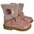 Moschino boots Suede Cuir vernis Rose  ref.160922