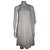Marchesa Vestido de seda com sobreposição de chiffon de seda Branco Creme Elastano  ref.160988