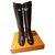 Hermès boots Cuir Noir  ref.161039