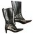 botte demi talon gucci Cuir Noir  ref.161232