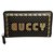 Brieftasche aus Gucci-Leder (Guccy) Schwarz  ref.161290