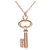 TIFFANY & CO. Schlüssel Halskette Golden Vergoldet  ref.161550