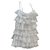Autre Marque hübsches weißes Kleid mit Rüschen und Trägern T. 34-36-38 Seide Baumwolle  ref.161756